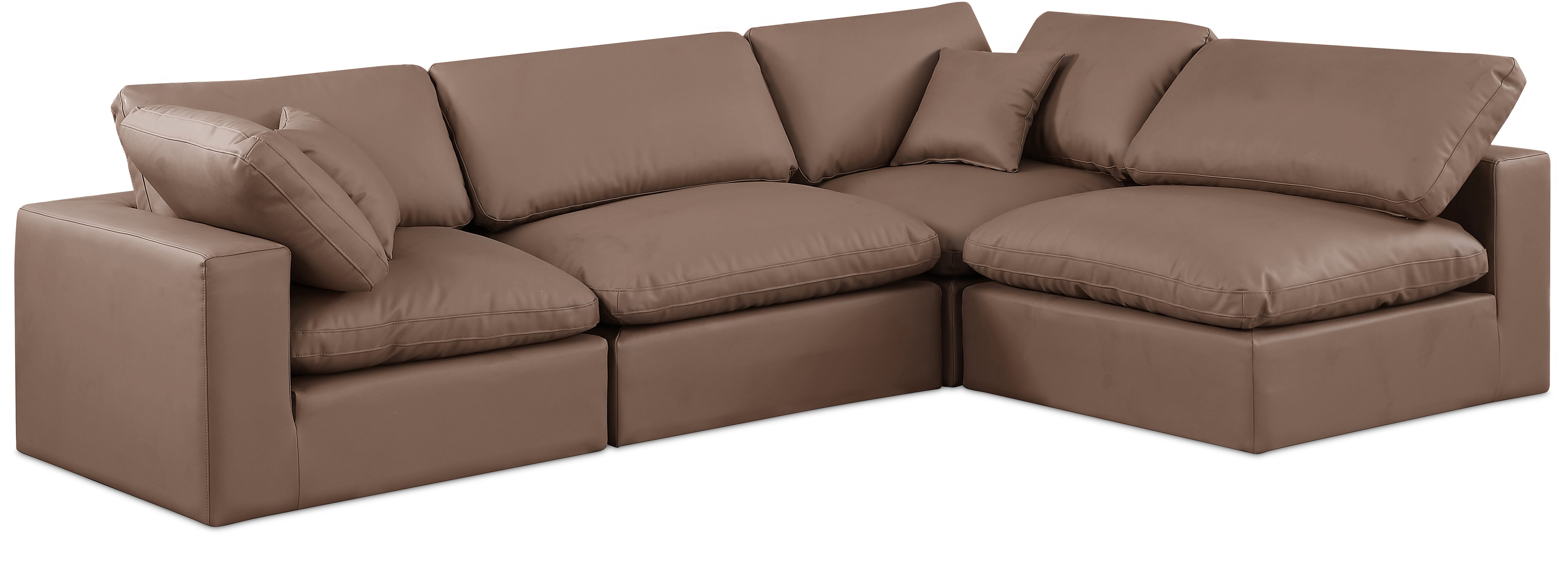 Canapé sectionnel confortable en cuir végétalien
