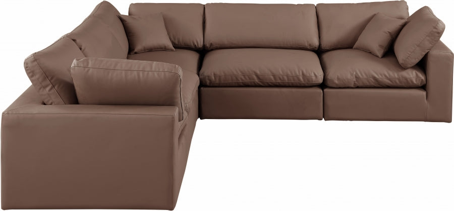 Canapé sectionnel confortable en cuir végétalien