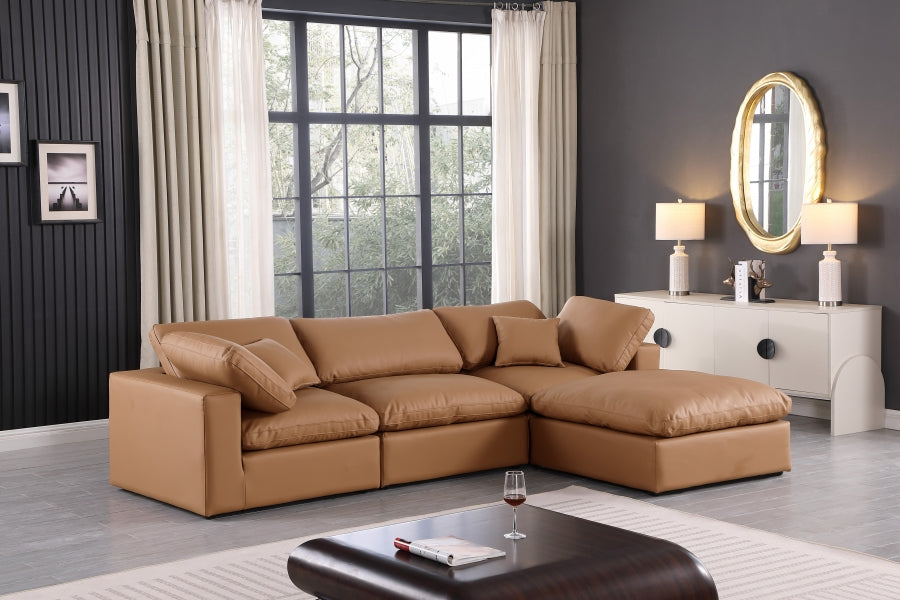 Canapé sectionnel confortable en cuir végétalien