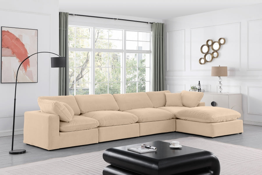 Canapé sectionnel confortable en velours