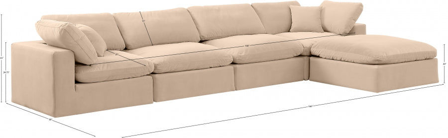 Canapé sectionnel confortable en velours