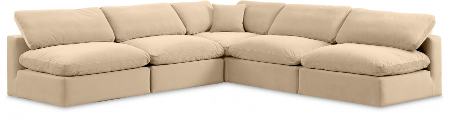 Canapé sectionnel confortable en velours