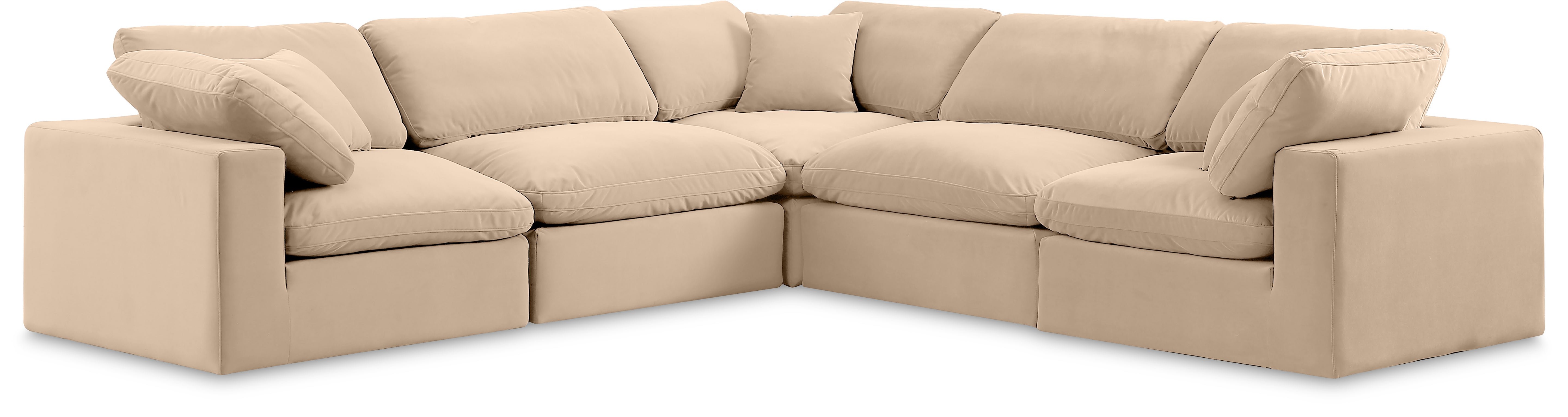 Canapé sectionnel confortable en velours