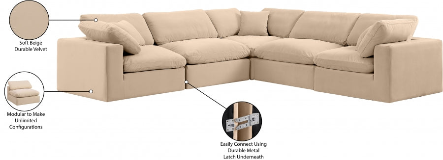 Canapé sectionnel confortable en velours