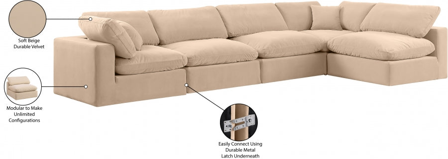 Canapé sectionnel confortable en velours