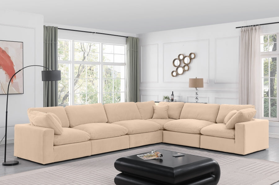 Canapé sectionnel confortable en velours