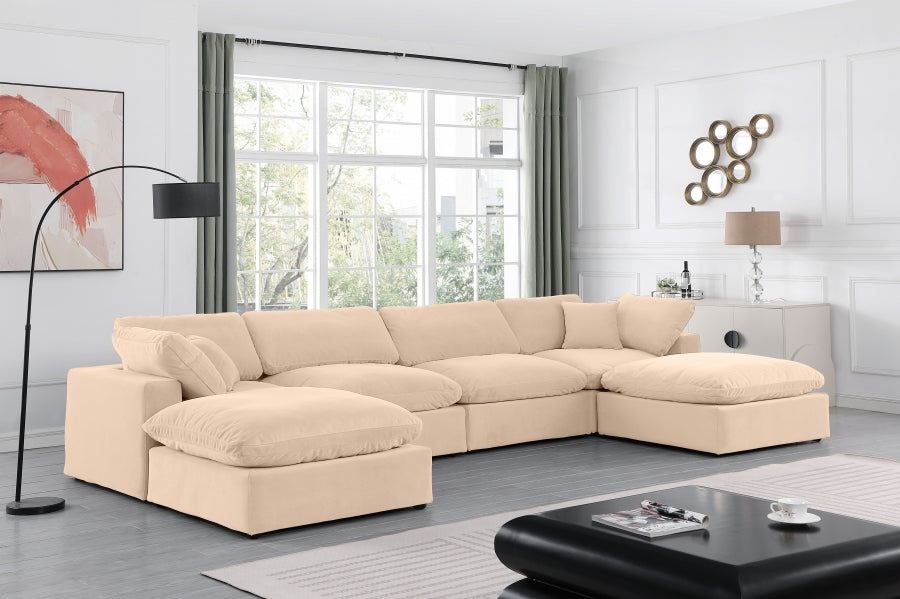 Canapé sectionnel confortable en velours