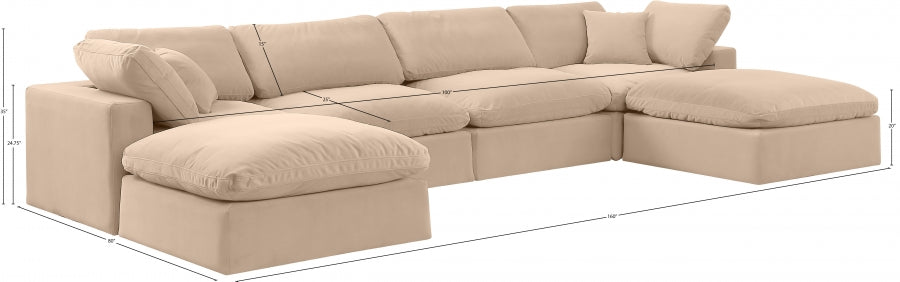 Canapé sectionnel confortable en velours