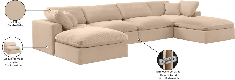 Canapé sectionnel confortable en velours