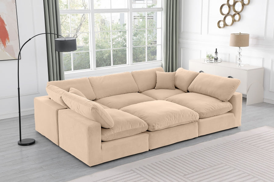 Canapé sectionnel confortable en velours