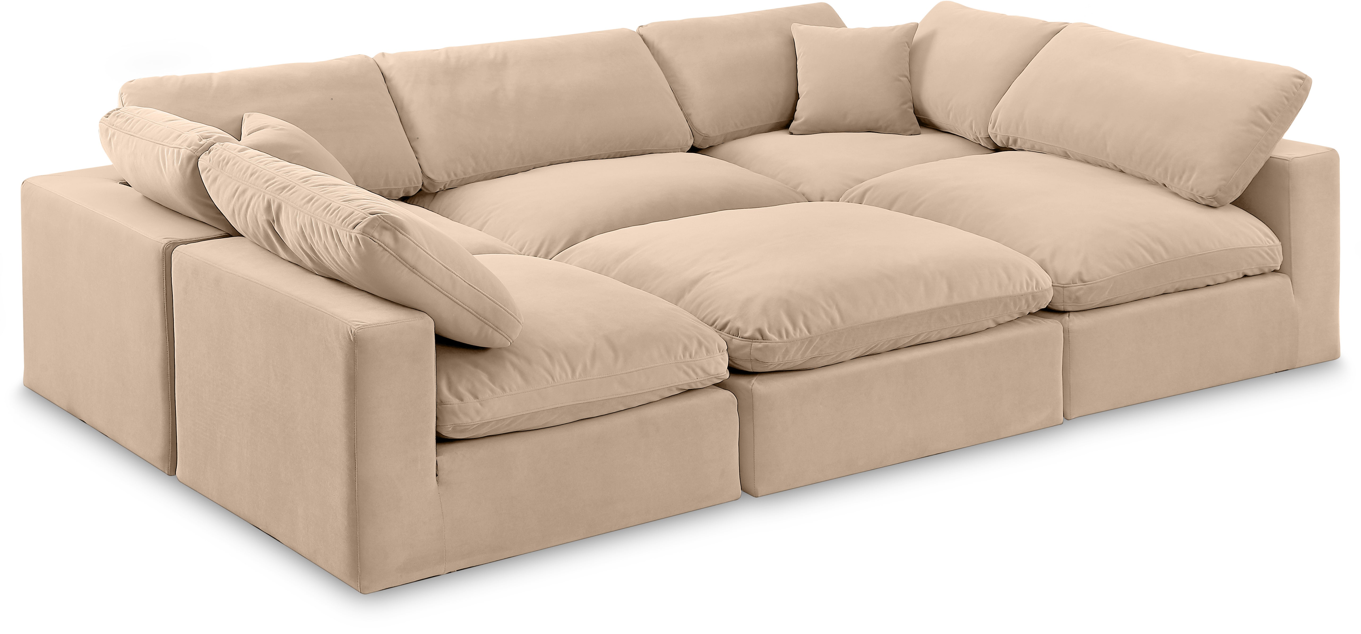 Canapé sectionnel confortable en velours