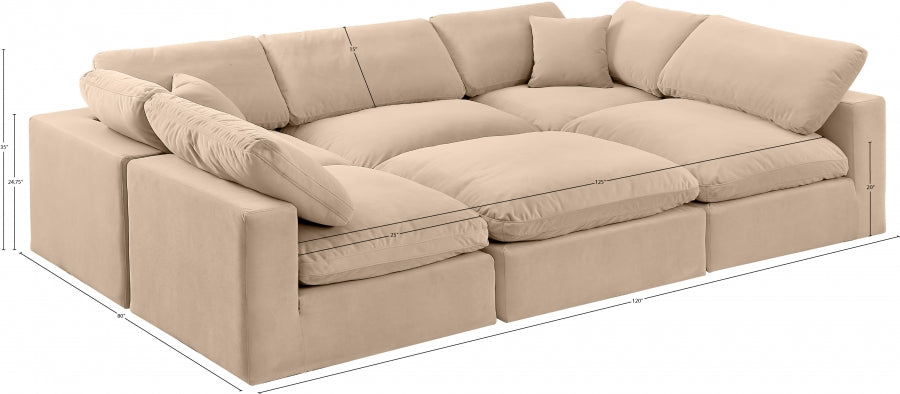Canapé sectionnel confortable en velours