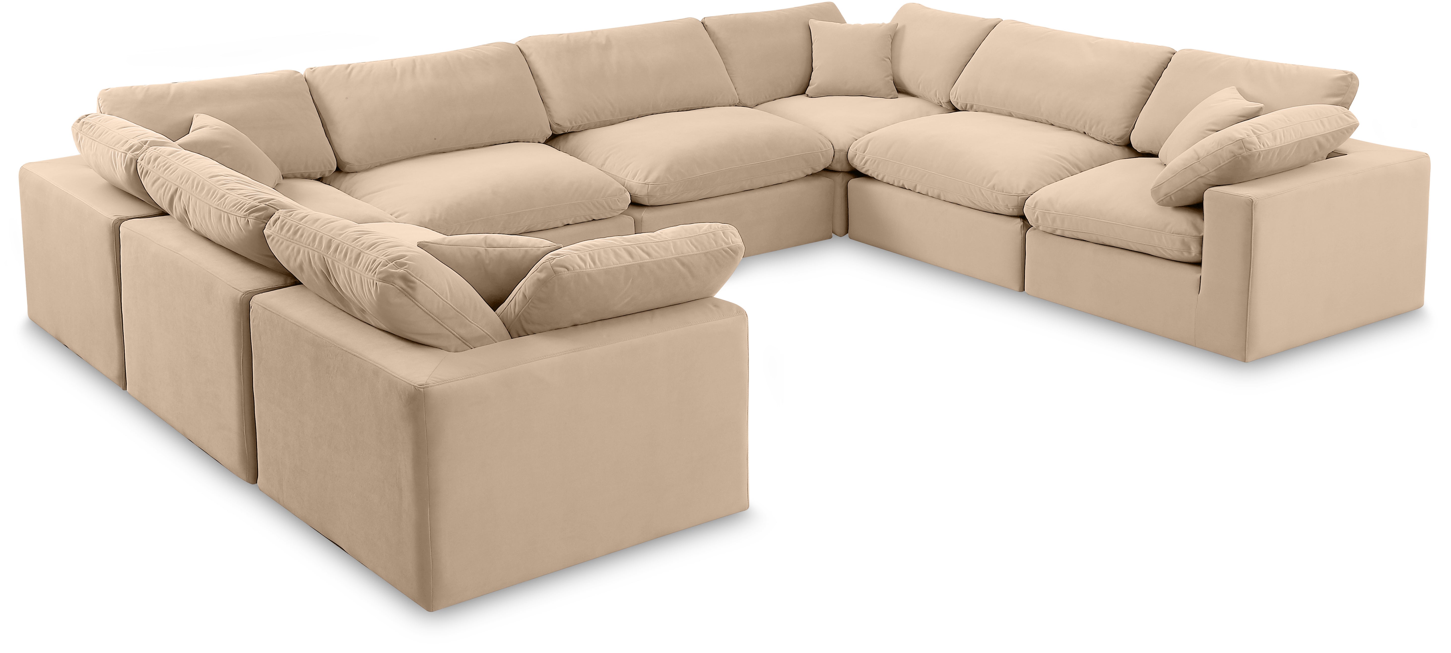 Canapé sectionnel confortable en velours