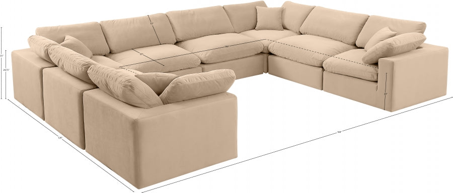 Canapé sectionnel confortable en velours