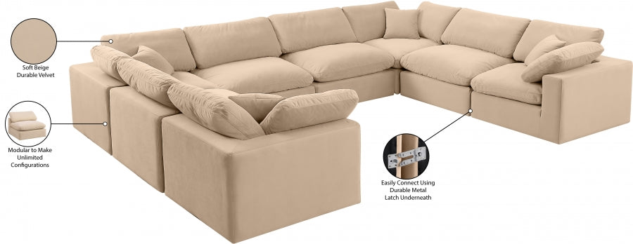 Canapé sectionnel confortable en velours