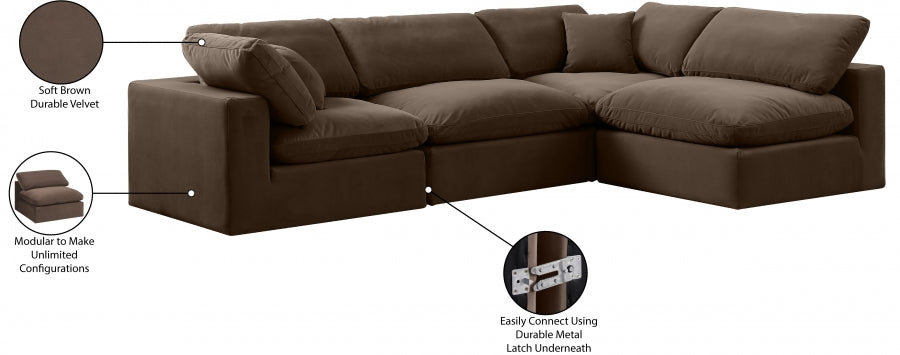 Canapé sectionnel confortable en velours