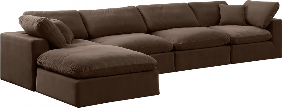 Canapé sectionnel confortable en velours