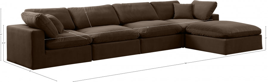 Canapé sectionnel confortable en velours