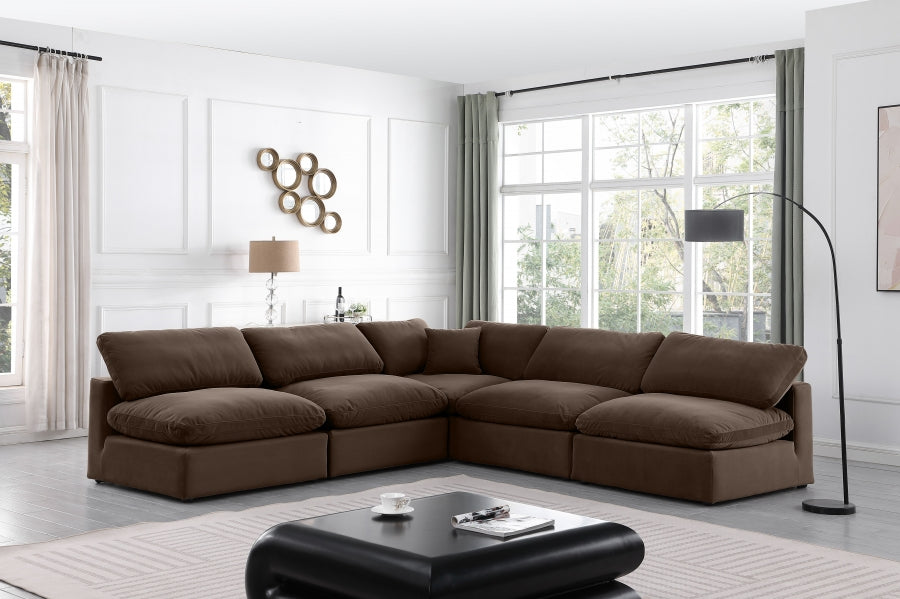 Canapé sectionnel confortable en velours
