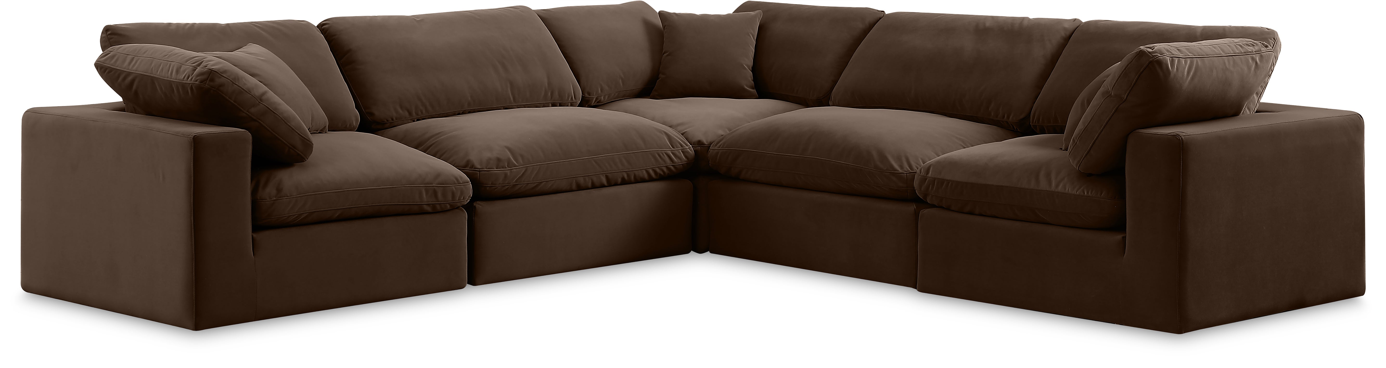 Canapé sectionnel confortable en velours