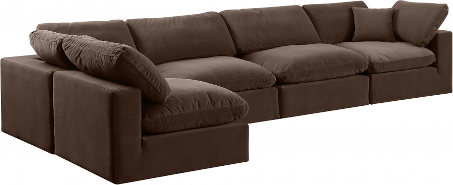 Canapé sectionnel confortable en velours