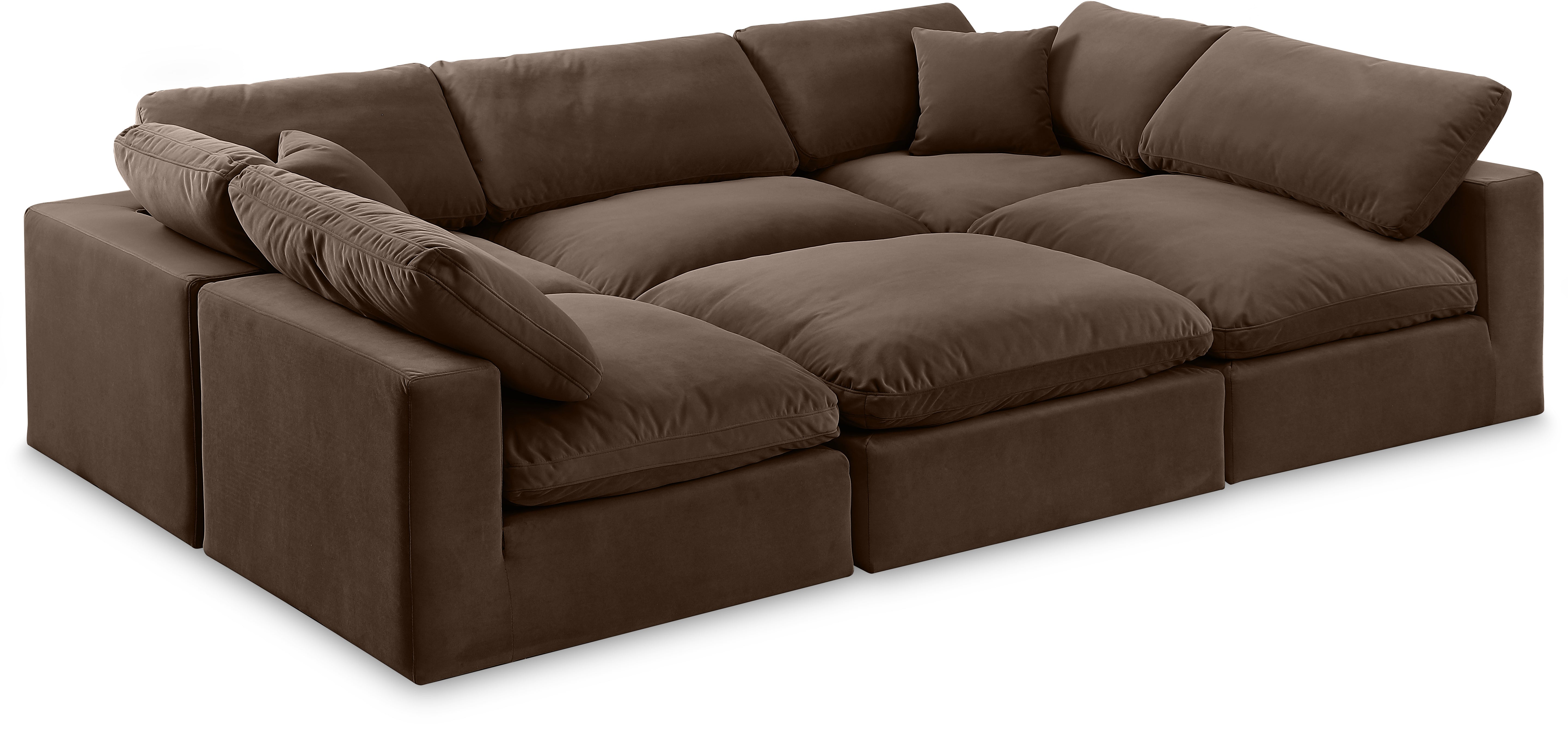 Canapé sectionnel confortable en velours