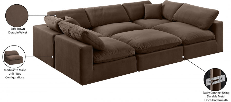 Canapé sectionnel confortable en velours