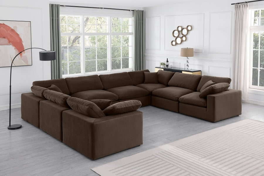 Canapé sectionnel confortable en velours