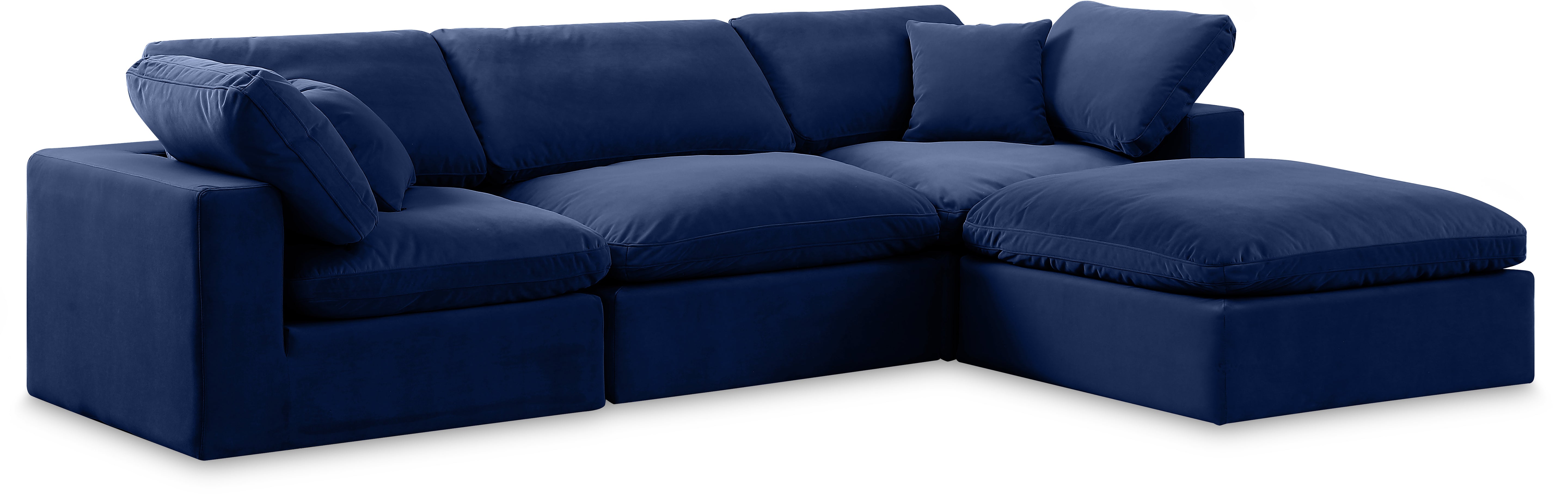 Canapé sectionnel confortable en velours