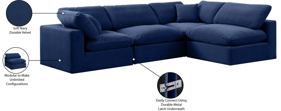 Canapé sectionnel confortable en velours