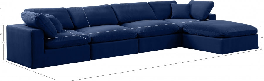 Canapé sectionnel confortable en velours
