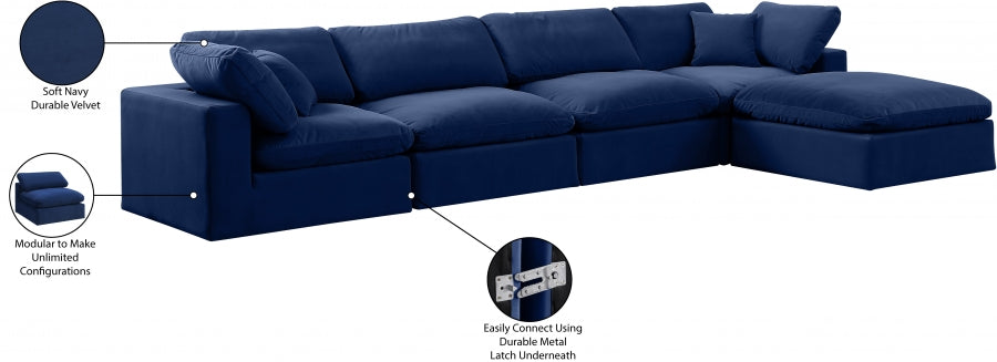 Canapé sectionnel confortable en velours