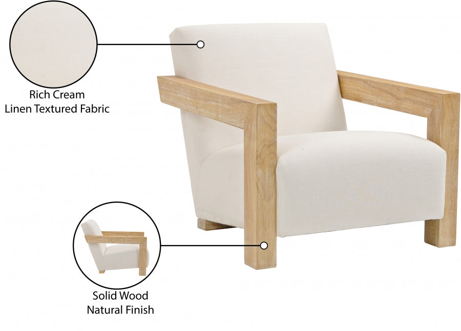 Fauteuil d'appoint en tissu texturé Ward Linen