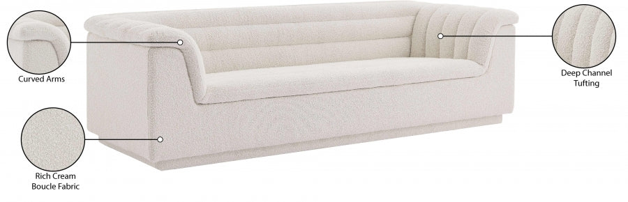 Canapé en tissu boucle Cascade