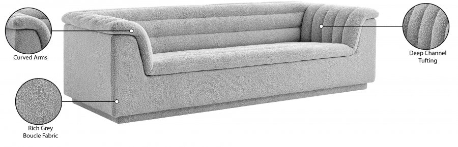 Canapé en tissu boucle Cascade