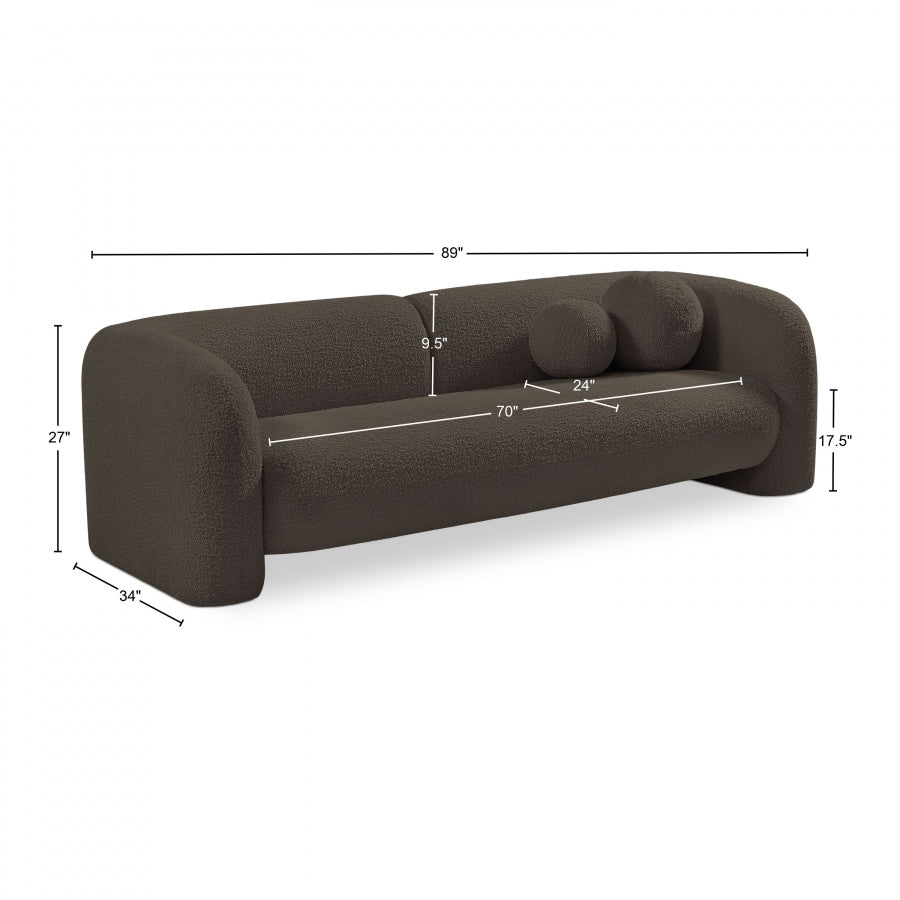 Canapé en tissu bouclé Emory