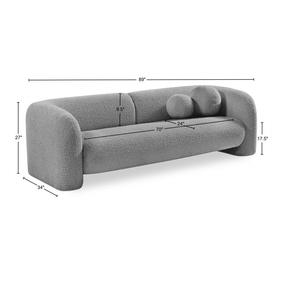 Canapé en tissu bouclé Emory