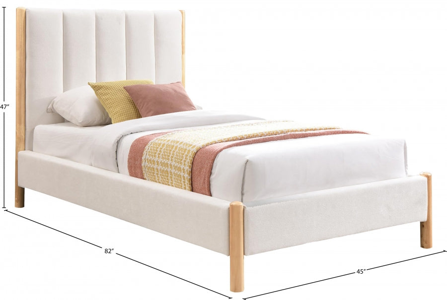 Lit simple en tissu Kona