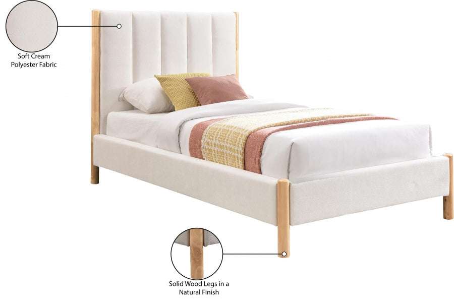 Lit simple en tissu Kona