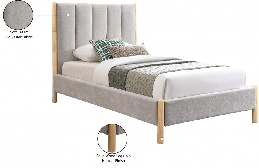 Lit simple en tissu Kona