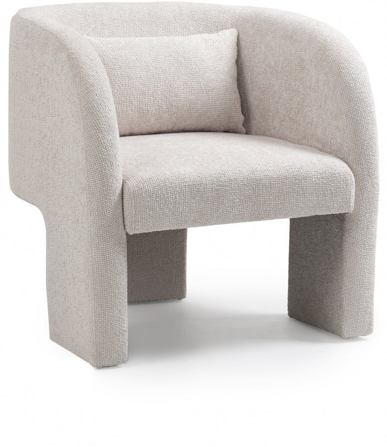 Fauteuil d'appoint en tissu chenille Sawyer