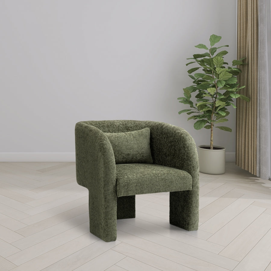 Fauteuil d'appoint en tissu chenille Sawyer