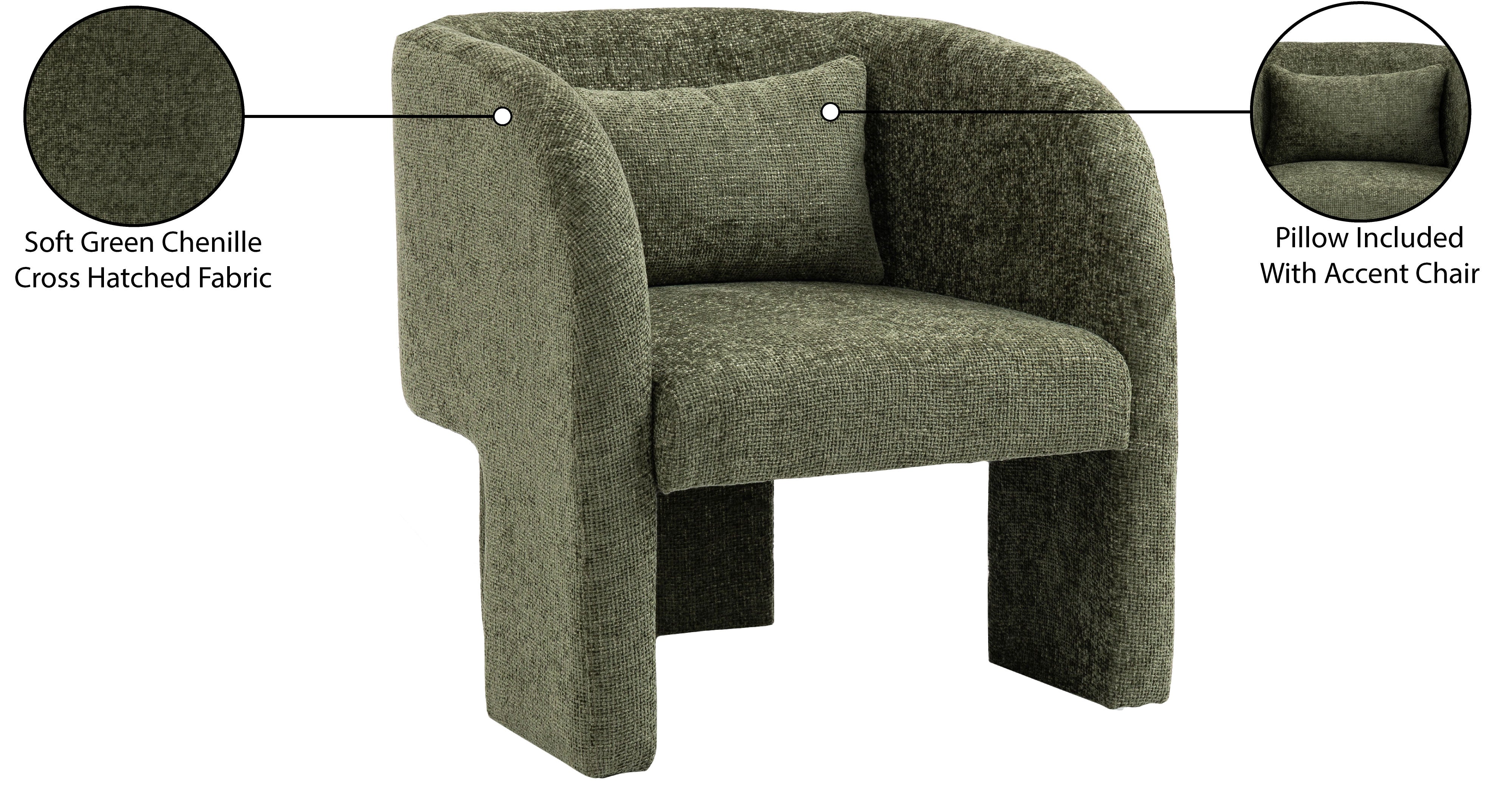 Fauteuil d'appoint en tissu chenille Sawyer