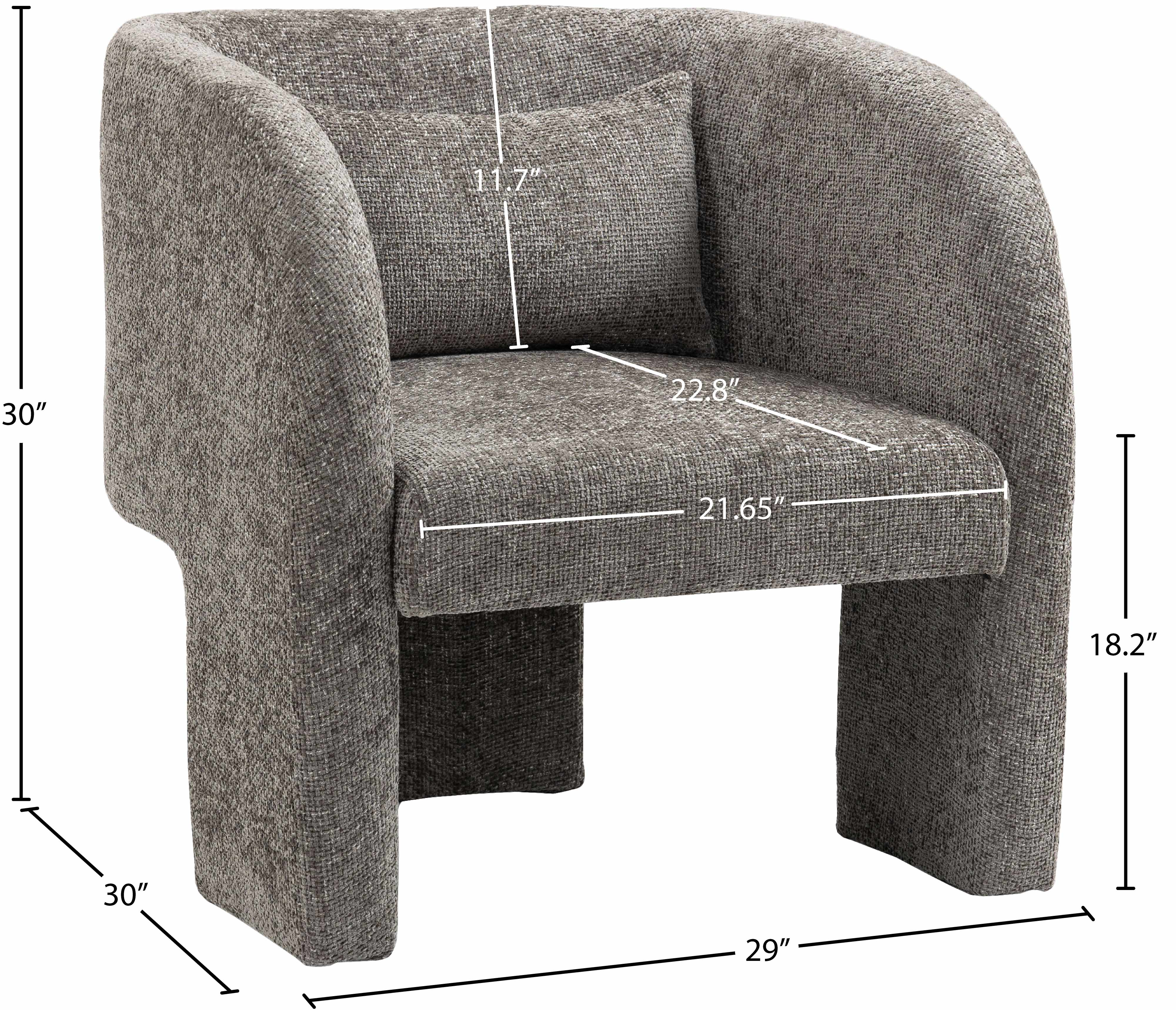 Fauteuil d'appoint en tissu chenille Sawyer