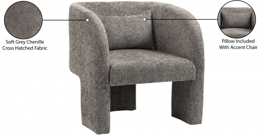 Fauteuil d'appoint en tissu chenille Sawyer