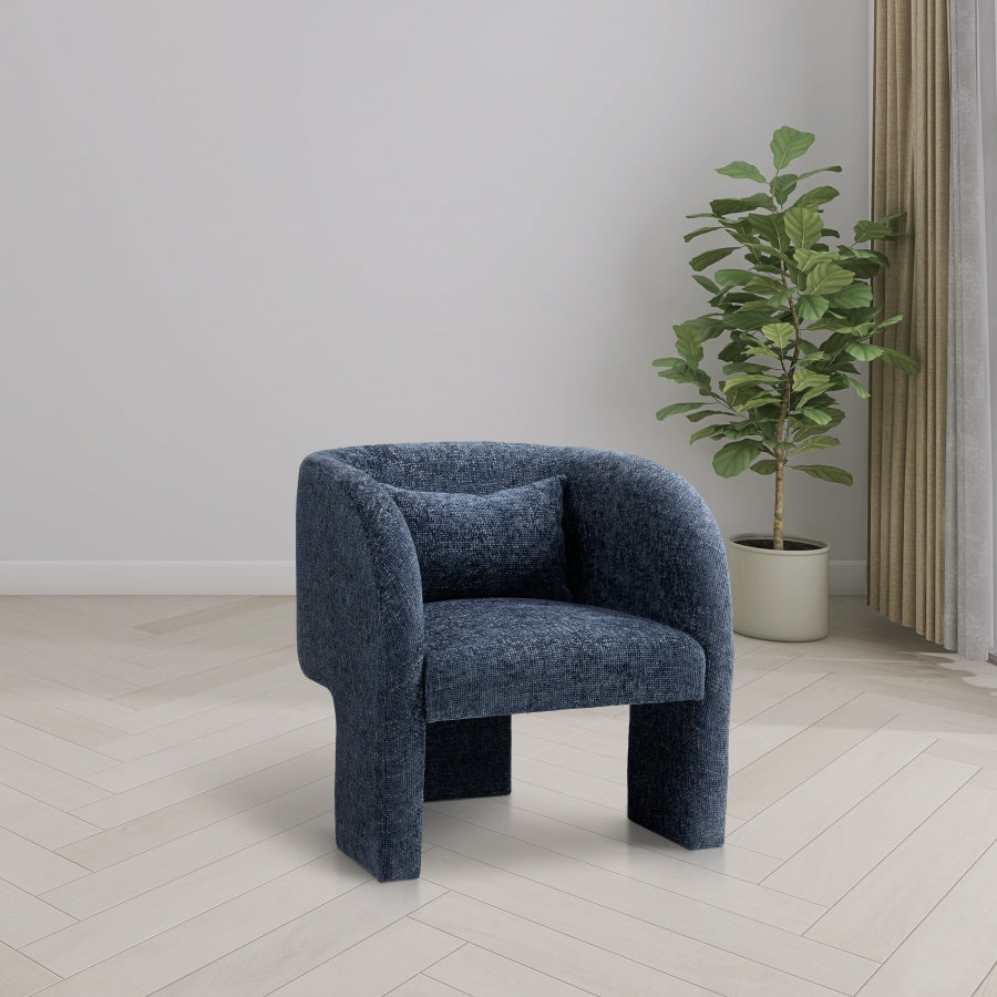 Fauteuil d'appoint en tissu chenille Sawyer
