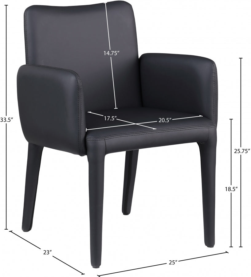 Chaise de salle à manger / chaise d'appoint en cuir végétalien Pelle