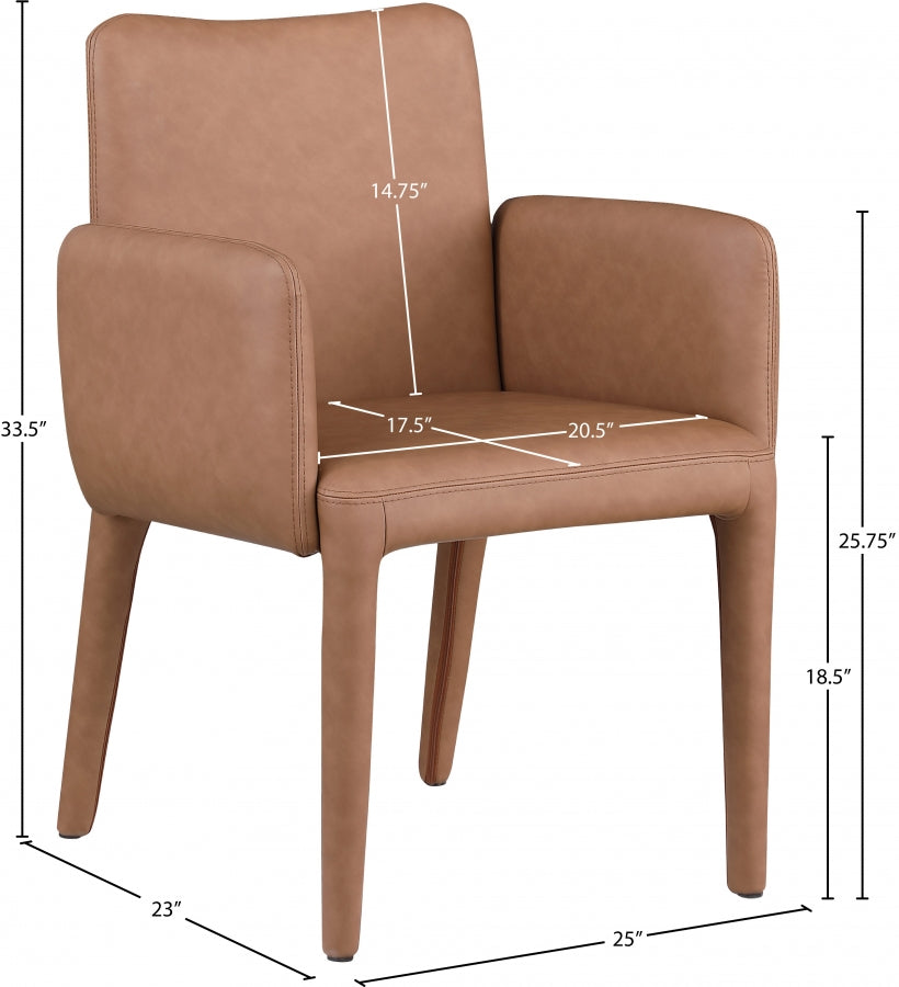 Chaise de salle à manger / chaise d'appoint en cuir végétalien Pelle