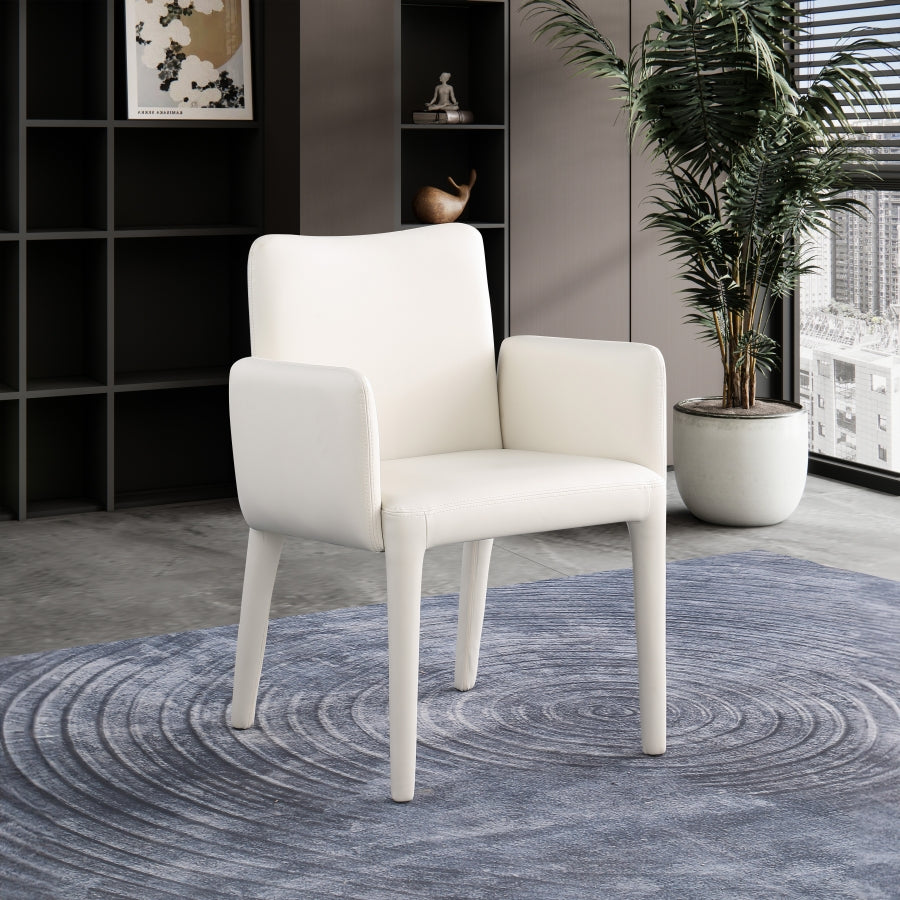 Chaise de salle à manger / chaise d'appoint en cuir végétalien Pelle