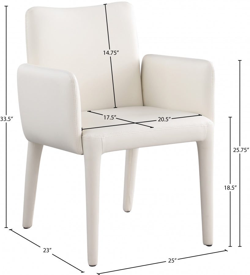 Chaise de salle à manger / chaise d'appoint en cuir végétalien Pelle